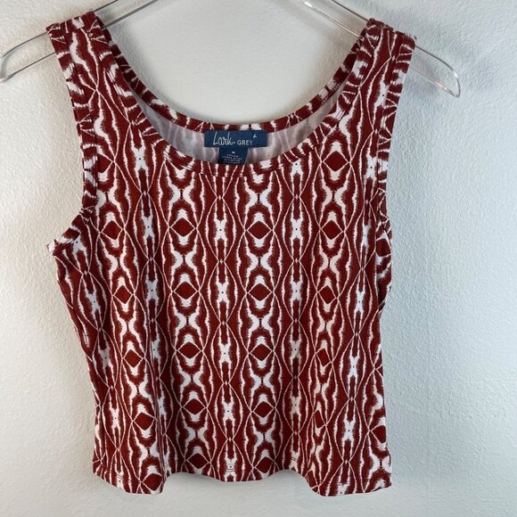 Lark + Grey Cropped Tank Top Size Medium - Picture 1 of 8